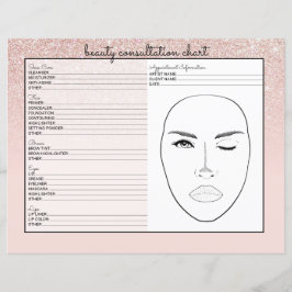 Rose Gold Pink Glitzer Ombre Beauty Consulting