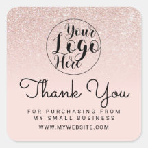 Rose Gold Pink Glitzer Ombre Vielen Dank