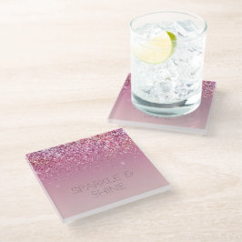 Rose Gold Pink Gold Glitzer Sparkone Glasuntersetzer