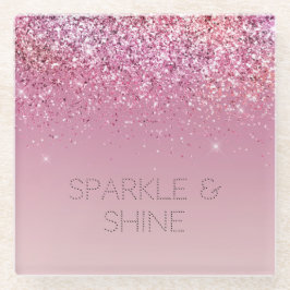 Rose Gold Pink Gold Glitzer Sparkone Glasuntersetzer