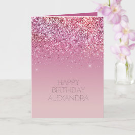 Rose Gold Pink Gold Glitzer Sparkone Karte
