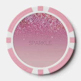 Rose Gold Pink Gold Glitzer Sparkone Pokerchips