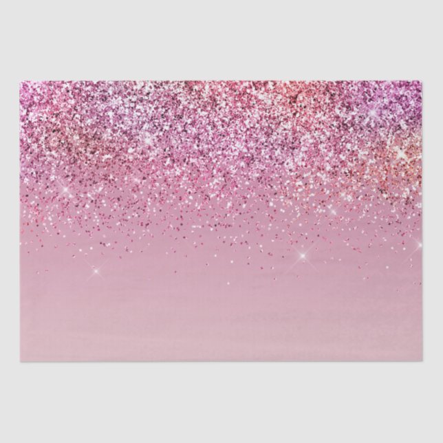 Rose Gold Pink Gold Glitzer Sparkone Seidenpapier (Vorderseite)