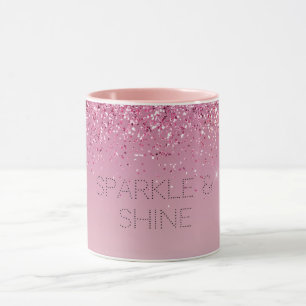 Rose Gold Pink Gold Glitzer Sparkone Tasse