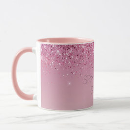 Rose Gold Pink Gold Glitzer Sparkone Tasse