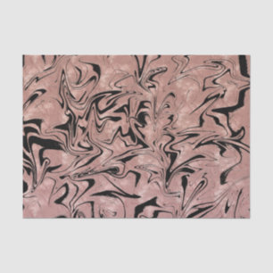 Rose Gold Pink Metallischer Marmorwirl Seidenpapier