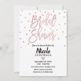 Rose Gold Pink Modernes Brautparty Einladung