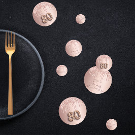 Rose Gold, pink, Monogramm, 80. Konfetti