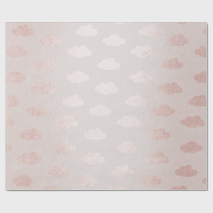 Rose Gold Pink Powder Claud Princess New Baby Geschenkpapier