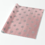 Rose Gold Pink Shine Glam Polka Dots Modern Chic Geschenkpapier<br><div class="desc">Schleifpapier</div>