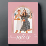 Rose Gold Pink Sisters Personalisiertes Foto Keepa Fotoplatte<br><div class="desc">Rose Gold Pink Sisters Personalisiertes Foto Keepake</div>