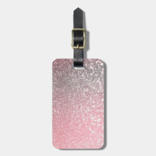 Rose Gold Pink Sparkle Luxus Trendy Glitzer Gepäckanhänger