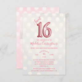Rose Gold Pink Sparkle Sweet 16 Geburtstag Foto Einladung
