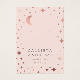 Rose Gold Pink Stars Moon Erringt Nekklasseanzeige