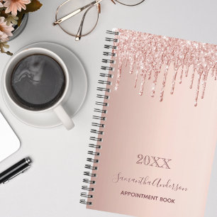 Rose-Gold-Pink-Tropf-Terminplaner 2025 Planer