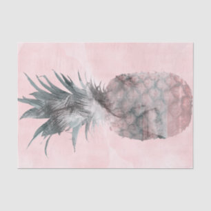 Rose Gold Pink Tropisches Party Ananas Seidenpapier