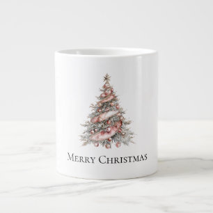 Rose Gold Pink Weihnachtsbaum Jumbo-Tasse