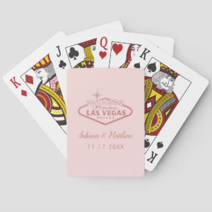 Rose Gold Pink Willkommen bei Las Vegas Spielkarte