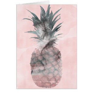 Rose Gold Pinker Tropischer Sommer Ananas Danke