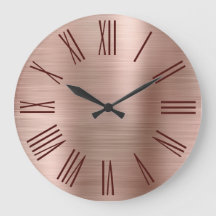 Rose Gold Pinsel Burgund römische Zahlen