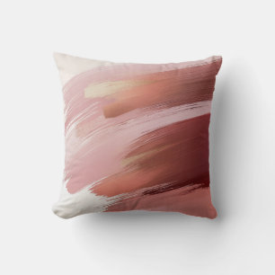 Rose Gold Pinselstrich Abstrakte Kopfkissen Kissen
