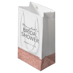 Rose Gold Pinselstrich Brautparty Geschenktasche Kleine Geschenktüte
