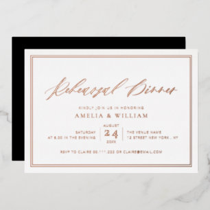 Rose Gold Probe Dinner Folieneinladung