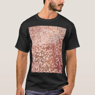 Rose Gold: quadratische Mosaikfliesen. T-Shirt
