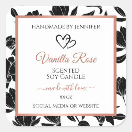 Rose Gold Quadratischer Aufkleber