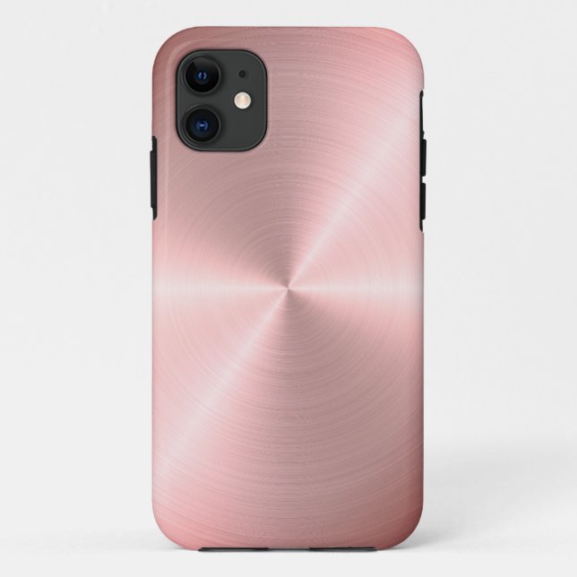 Rose Gold Radial Metallic| Zolltarif Case-Mate iPhone Hülle (Rückseite)