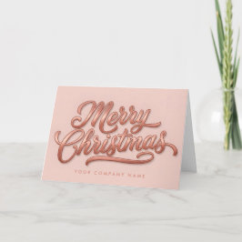 Rose Gold Retro Schriftzug Frohe Weihnachten