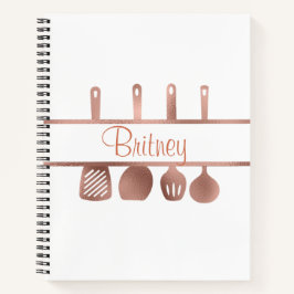 Rose Gold Rezept Kochbuch Personalisiert Notizbuch