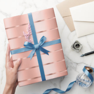 Rose Gold Ribbon Bow Brautparty Geschenkpapier