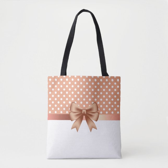 Rose Gold Ribbon und Polka Dots (Vorderseite)
