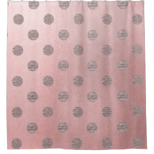 Rose Gold Rosa Glanz Glamour Punkte Modern Chic Duschvorhang