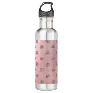 Rose Gold Rosa Glanz Glamour Punkte Modern Chic Trinkflasche