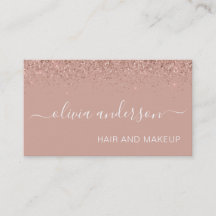 Rose Gold Rosa Glitzer Haar Makeup Salon