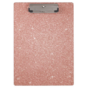 Rose Gold - Rosa Glitzer und Spargel Klemmbrett