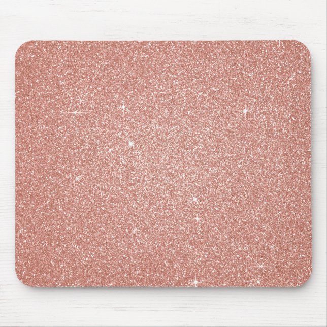 Rose Gold - Rosa Glitzer und Sparkor Mousepad (Vorne)