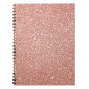 Rose Gold - Rosa Glitzer und Sparkor Notizblock