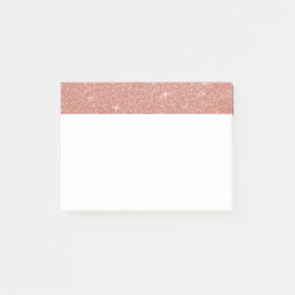Rose Gold - Rosa Glitzer und Sparkor Post-it Klebezettel