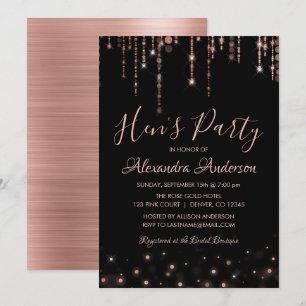 Rose Gold - Rosa Hens Party Einladung