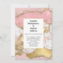 Rose Gold Rosa Marmor Abstrakte Hochzeit