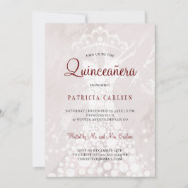 Rose Gold Rosa Moderne elegante Quinceanera Einladung