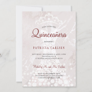 Rose Gold Rosa Moderne elegante Quinceanera Einladung