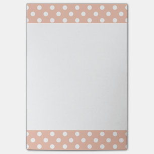 Rose Gold/Rosa-Polka-Punkte Postit Notizblock