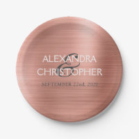 Rose Gold - Rosa Rosa Foil Moderne Hochzeit