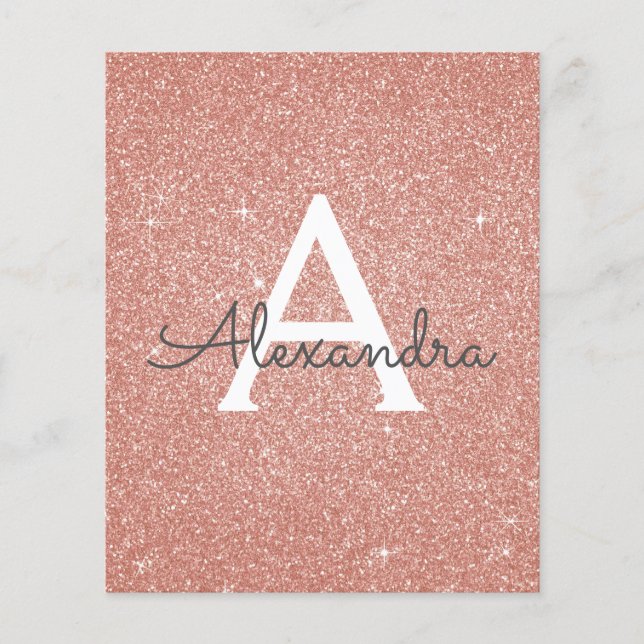 Rose Gold Rosa Rosa Glitzer Süß 16 (Vorderseite)