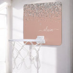 Rose Gold Rosa Rosa Silberne Glitzer Monogram Girl Mini Basketball Netz<br><div class="desc">Rose Gold - Schwarz Rosa und Silber Imitate Foil Metallic Sparkle Glitzer Monogram Name Mini Basketball Hoop. Das macht den perfekten 16 Geburtstag,  Hochzeit,  Brautparty,  Jubiläum,  Babydusche oder Junggeselinnen-Abschied Geschenk für jemanden,  der Lieben glamourösen Luxus und schicke Stile.</div>