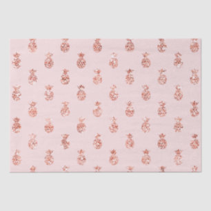 Rose Gold Rosa Tropischer Glitzer Ananas Seidenpapier